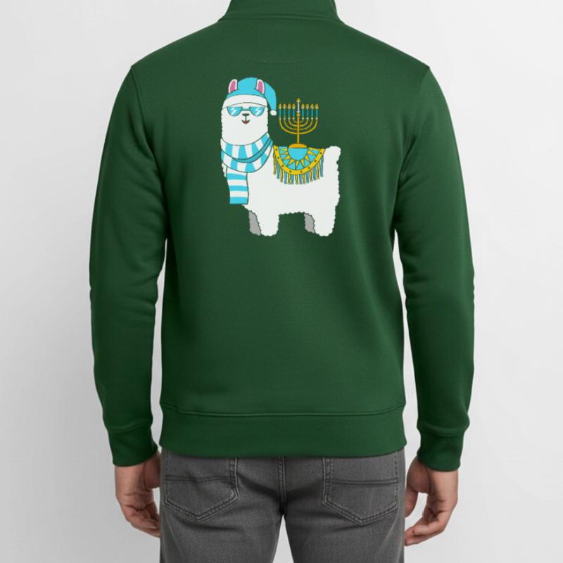 Hanoukka Hanoukka Hanoukka Sweat zippé unisexe en coton bio Stanley/Stella