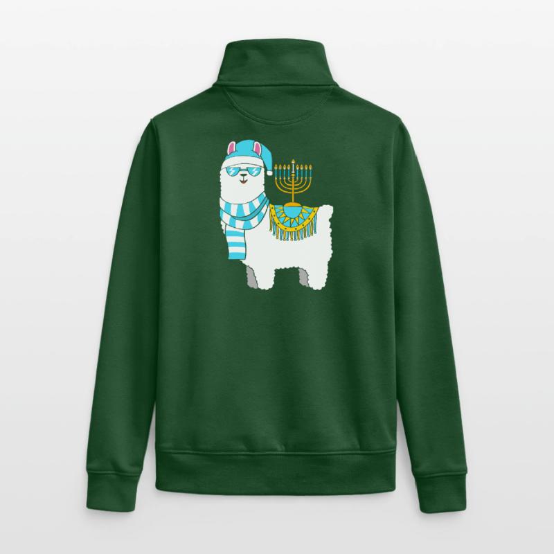 Hanoukka Hanoukka Hanoukka Sweat zippé unisexe en coton bio Stanley/Stella