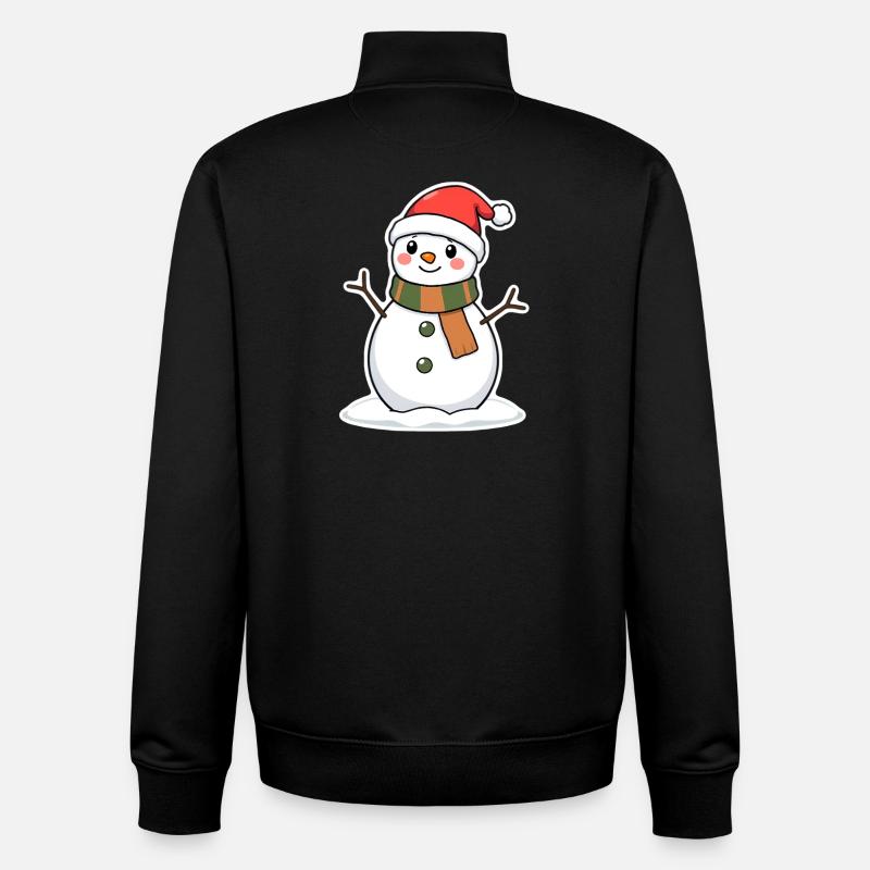 Schneemann - Unisex Organic Zip Sweatshirt von Stanley/Stella - Schwarz
