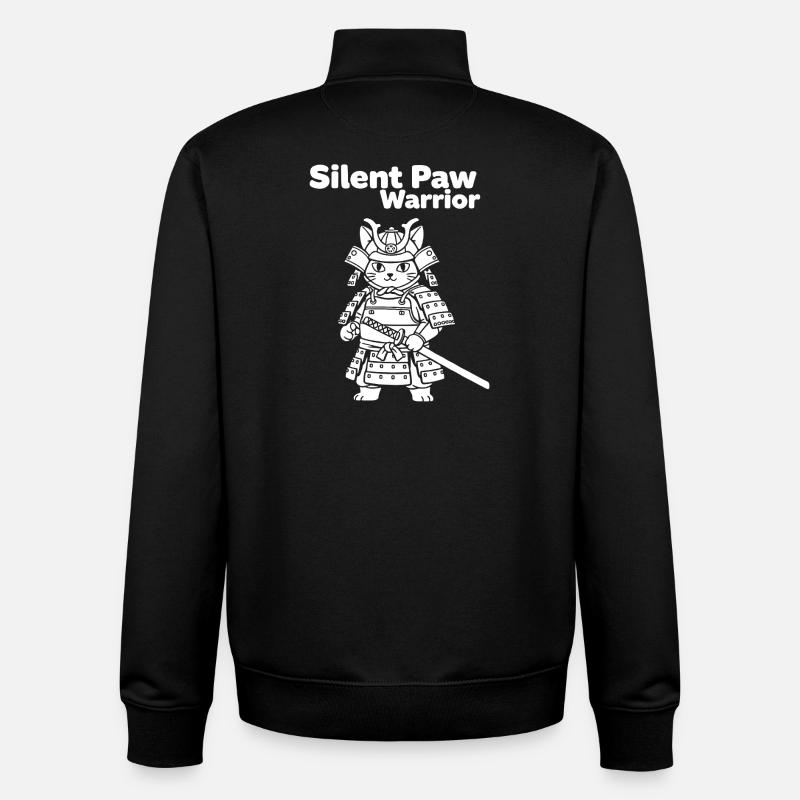 Silent Paws Samurai - Unisex Organic Zip Sweatshirt by Stanley/Stella - black