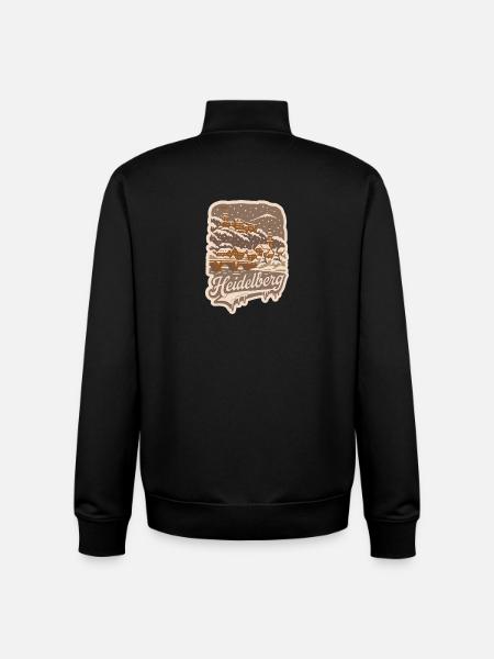 Heidelberg snowy city - Unisex Organic Zip Sweatshirt by Stanley/Stella - black