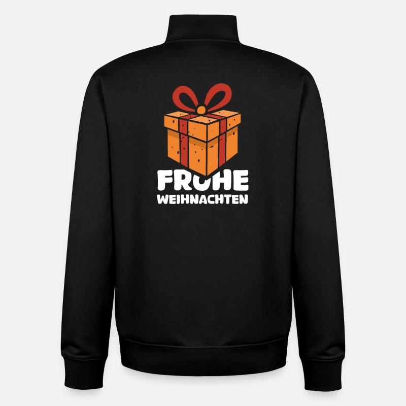 Frohe Weihnachten Geschenk Design - Unisex Organic Zip Sweatshirt von Stanley/Stella - Schwarz