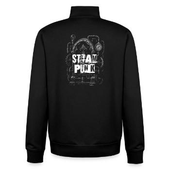 Steampunk Gears Arch - Unisex Organic Zip Sweatshirt by Stanley/Stella - black - Back - AI Model Male 185 light (185cm)