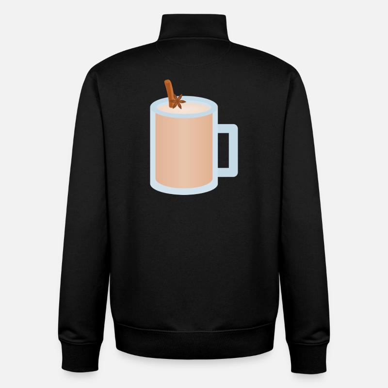 Chai Latte Becher Illustration - Unisex Organic Zip Sweatshirt von Stanley/Stella - Schwarz
