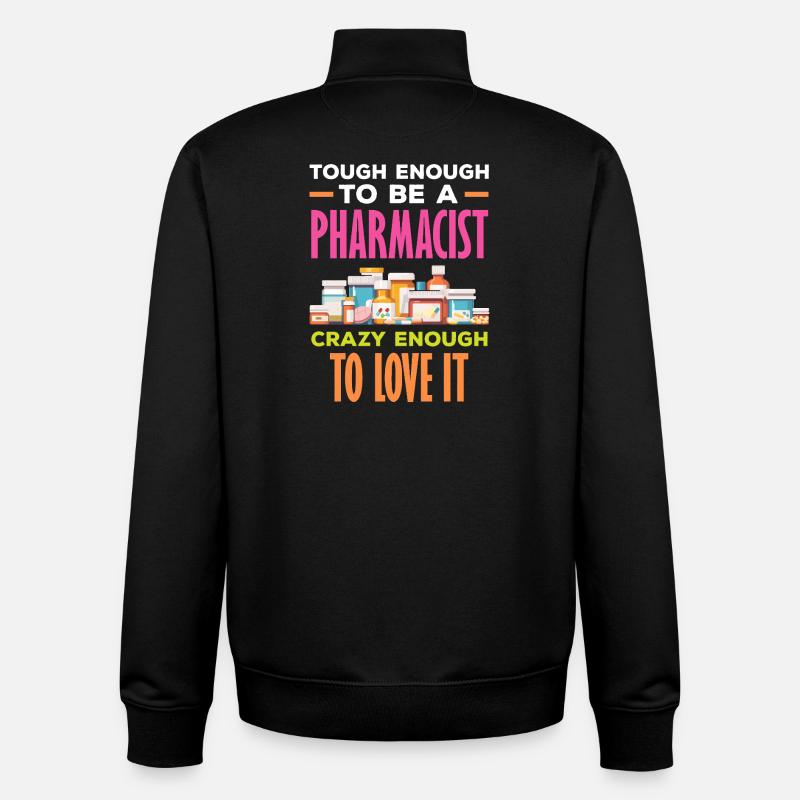 Pharmacien Technicien Pharmaceutique - Sweat zippé unisexe en coton bio Stanley/Stella - noir