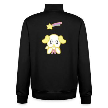 KawaiiDOGGOS - Twinkle "Shooting Star" print - Unisex Organic Zip Sweatshirt by Stanley/Stella - black - Back - AI Model Male 185 light (185cm)