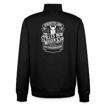 Genervter Lana – Nur Wegen Dir - Unisex Organic Zip Sweatshirt von Stanley/Stella - Schwarz - Hinten - AI Model Male 185 light (185cm)
