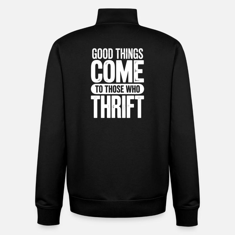Choses D’Occasion Chic - Sweat zippé unisexe en coton bio Stanley/Stella - noir