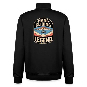 Hang gliders hang gliders Air sports enthusiasts - Unisex Organic Zip Sweatshirt by Stanley/Stella - black - Back - AI Model Male 185 light (185cm)