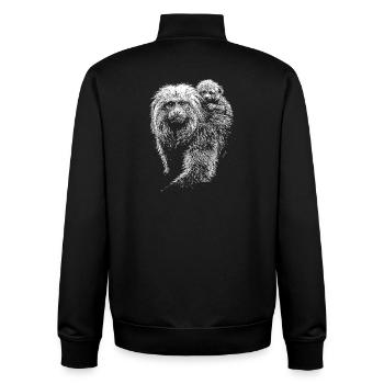 Lion tamarins - Unisex Organic Zip Sweatshirt by Stanley/Stella - black - Back - AI Model Male 185 light (185cm)