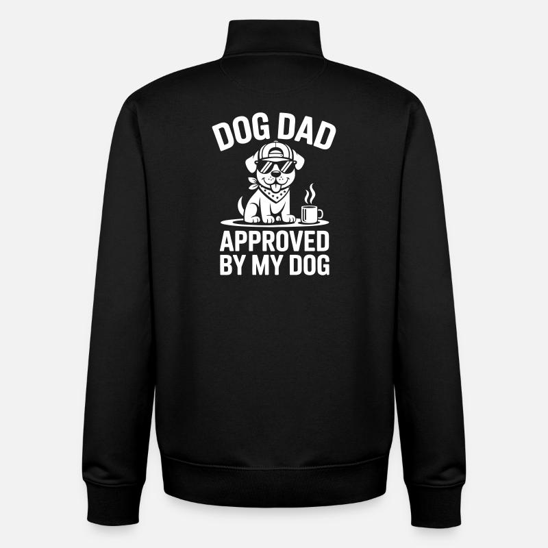 Papa Chien - Hunde-Papa - Sweat zippé unisexe en coton bio Stanley/Stella - noir