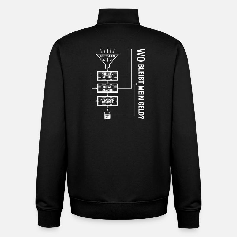 Cher État, laisse-moi un reste - Sweat zippé unisexe en coton bio Stanley/Stella - noir