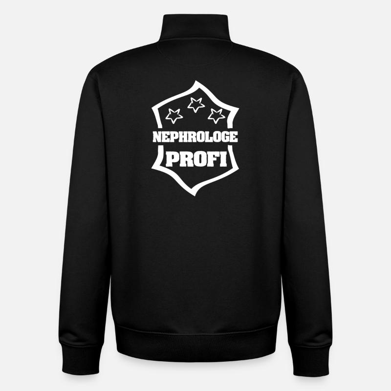 Nephrologist as work - Unisex Organic Zip Sweatshirt by Stanley/Stella - black