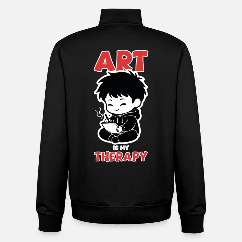 Professional Cloud Tester Manga Zen - Unisex Organic Zip Sweatshirt by Stanley/Stella - black