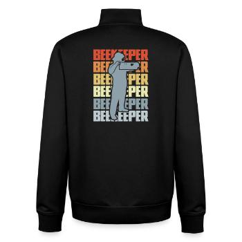 Vintage Imker - Unisex Organic Zip Sweatshirt von Stanley/Stella - Schwarz - Hinten - AI Model Male 185 light (185cm)