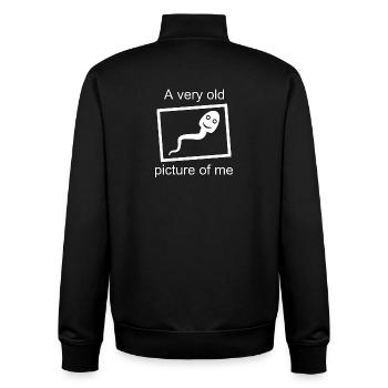A very old picture of me.   - Unisex Organic Zip Sweatshirt by Stanley/Stella - black - Back - AI Model Male 185 light (185cm)