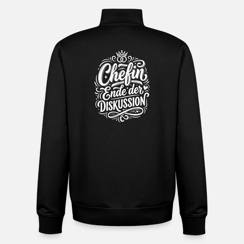 Chefin Ende der Diskussion Design - Unisex Organic Zip Sweatshirt von Stanley/Stella - Schwarz