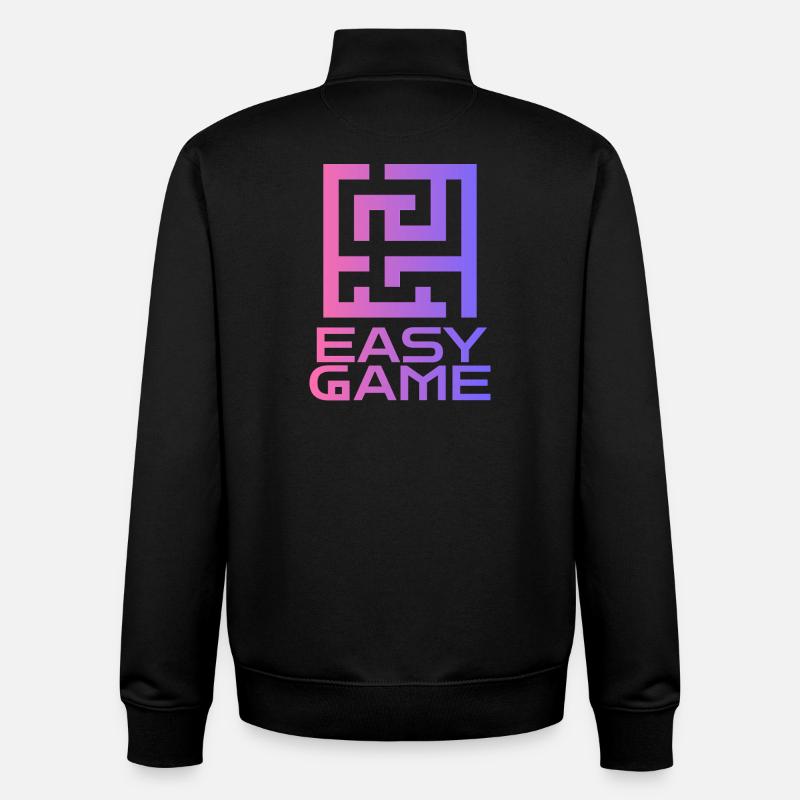 Maze Neon Easy Game Logo - Sweat zippé unisexe en coton bio Stanley/Stella - noir