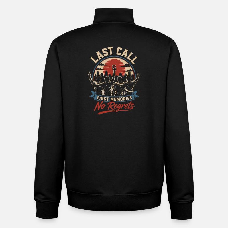 Last Call No Regrets JGA - Unisex Organic Zip Sweatshirt by Stanley/Stella - black