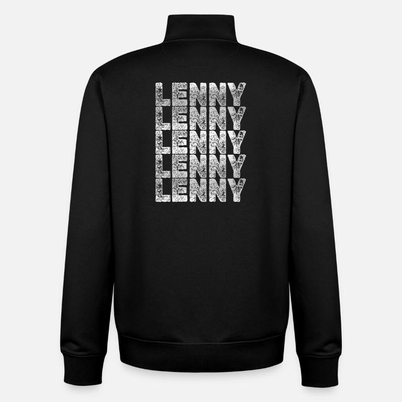 Len en tant que père - Sweat zippé unisexe en coton bio Stanley/Stella - noir