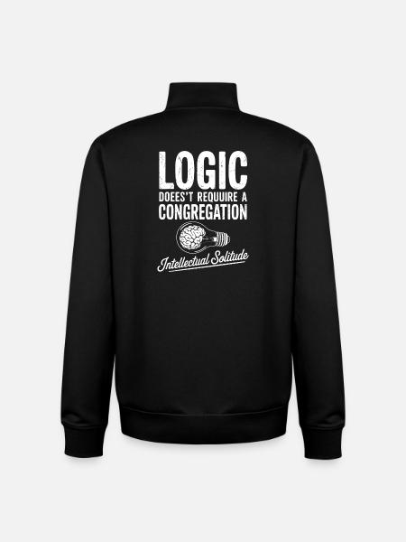 Intellectual Solitude Lightbulb - Unisex Organic Zip Sweatshirt by Stanley/Stella - black