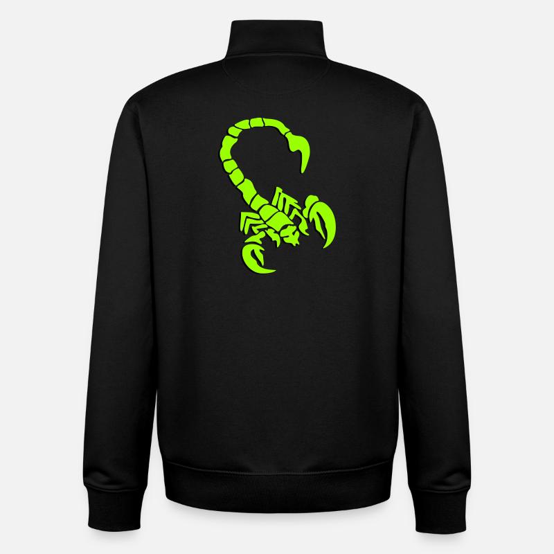 skorpion_01_3d - Sweat zippé unisexe en coton bio Stanley/Stella - noir