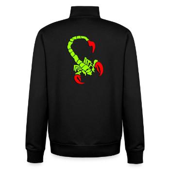 skorpion_01_3d_rot_2 - Unisex Organic Zip Sweatshirt von Stanley/Stella - Schwarz - Hinten - AI Model Male 185 light (185cm)