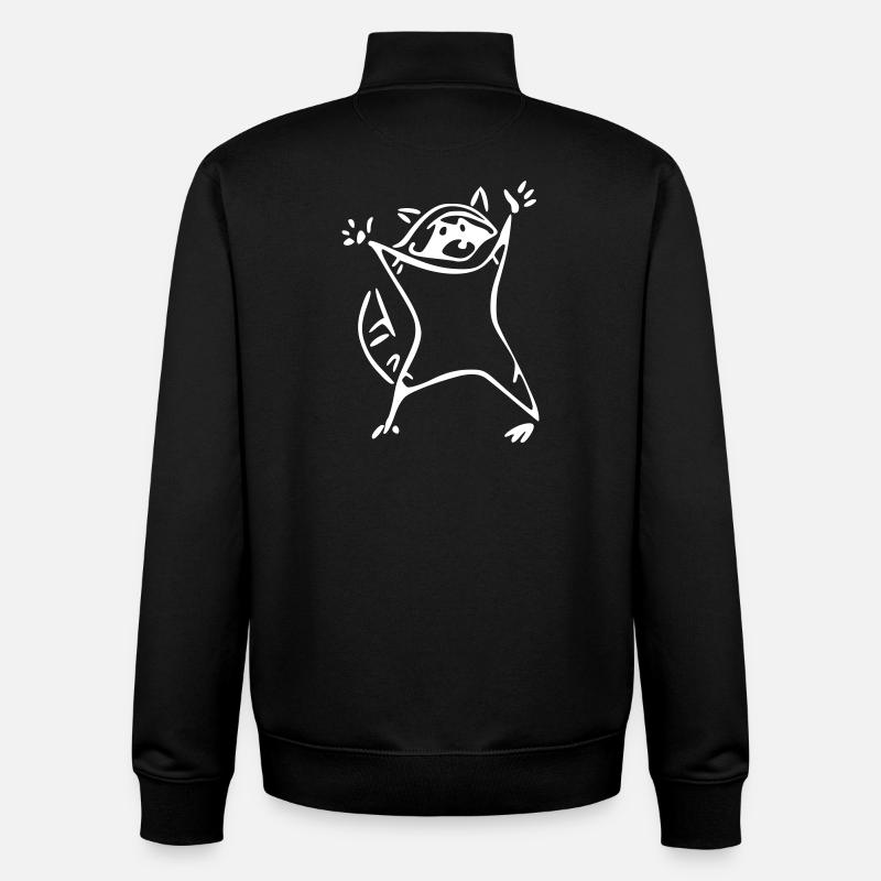 Raton laveur - raton laveur - Sweat zippé unisexe en coton bio Stanley/Stella - noir