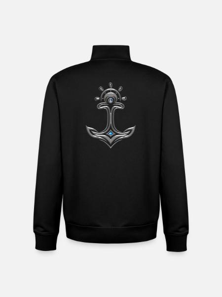 Odin Thor Anker - Sweat zippé unisexe en coton bio Stanley/Stella - noir