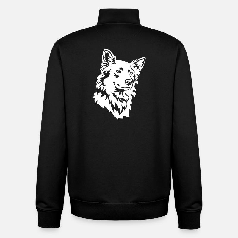 Harzer Fuchs Head « Black Edition » - Sweat zippé unisexe en coton bio Stanley/Stella - noir