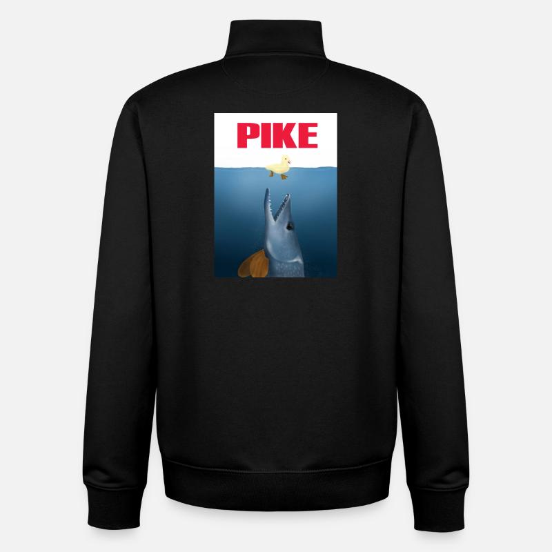 Attaques de brochets - Sweat zippé unisexe en coton bio Stanley/Stella - noir