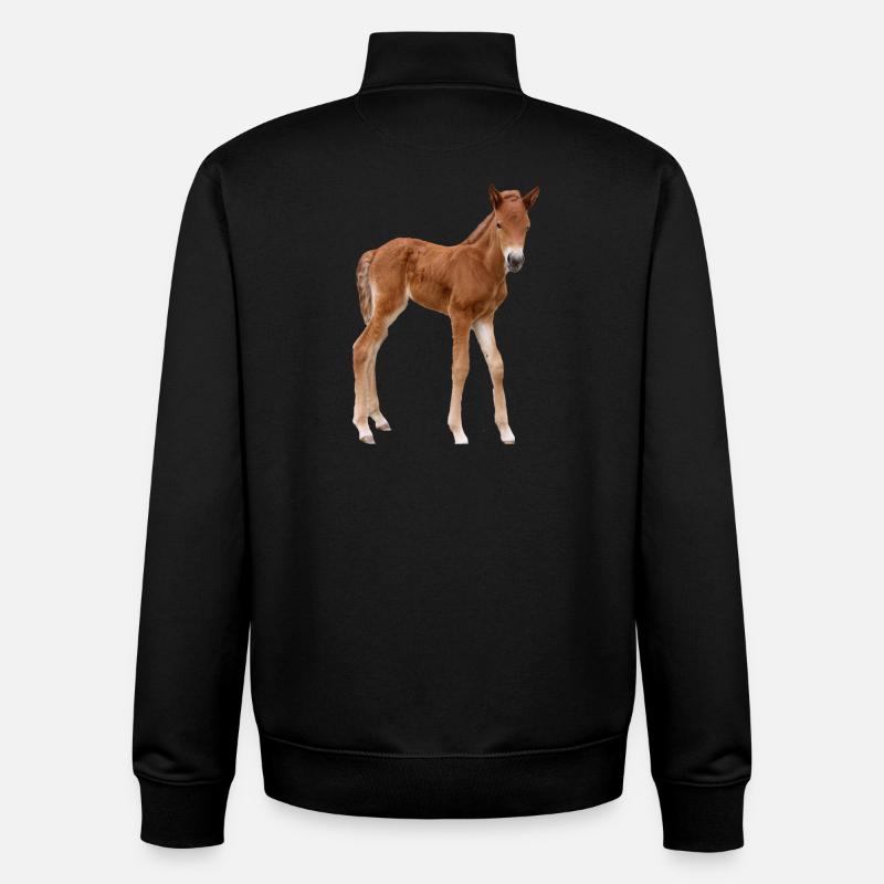 Chevaux T-shirt Cadeau Cavalier - Sweat zippé unisexe en coton bio Stanley/Stella - noir