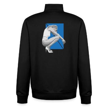 Sexy Girl Pin Up Comic Pop Art T-Shirt - Sweat zippé unisexe en coton bio Stanley/Stella - noir - Dos - AI Model Male 185 light (185cm)