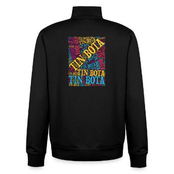t-shirt tin bota word cloud Emilia Romagna - Unisex Organic Zip Sweatshirt by Stanley/Stella - black - Back - AI Model Male 185 light (185cm)