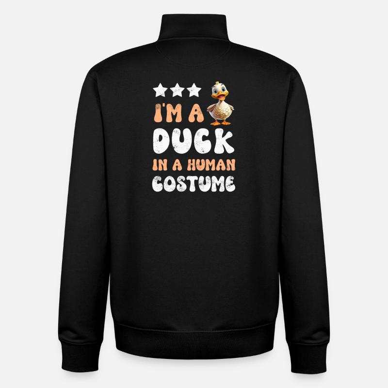 Duck ducks - Unisex Organic Zip Sweatshirt by Stanley/Stella - black