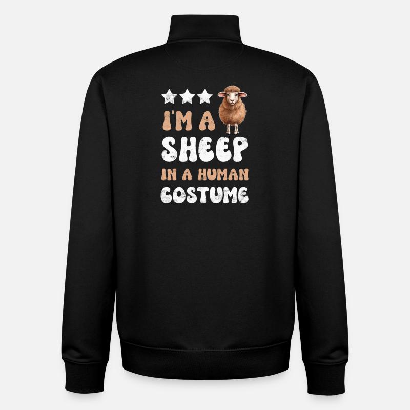 Sheep Sheep - Unisex Organic Zip Sweatshirt by Stanley/Stella - black