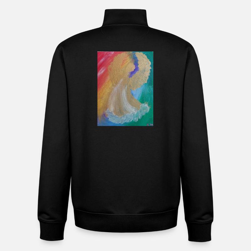 Regenbogenengel - Engel des Einklangs - Engelbild - Unisex Organic Zip Sweatshirt von Stanley/Stella - Schwarz