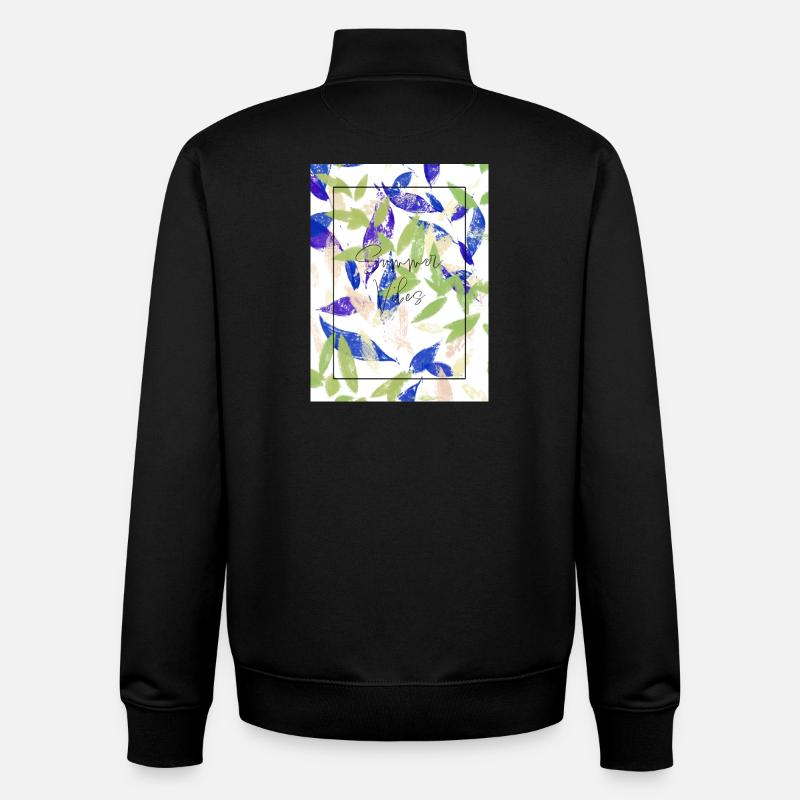 Vibrations estivales Saison estivale Chaleur Soleil Vibes - Sweat zippé unisexe en coton bio Stanley/Stella - noir
