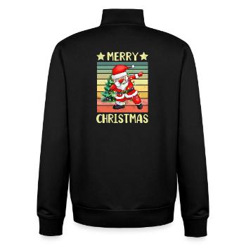 Dabbing Santa Claus Weihnachtsmann - Unisex Organic Zip Sweatshirt von Stanley/Stella - Schwarz - Hinten - AI Model Male 185 light (185cm)