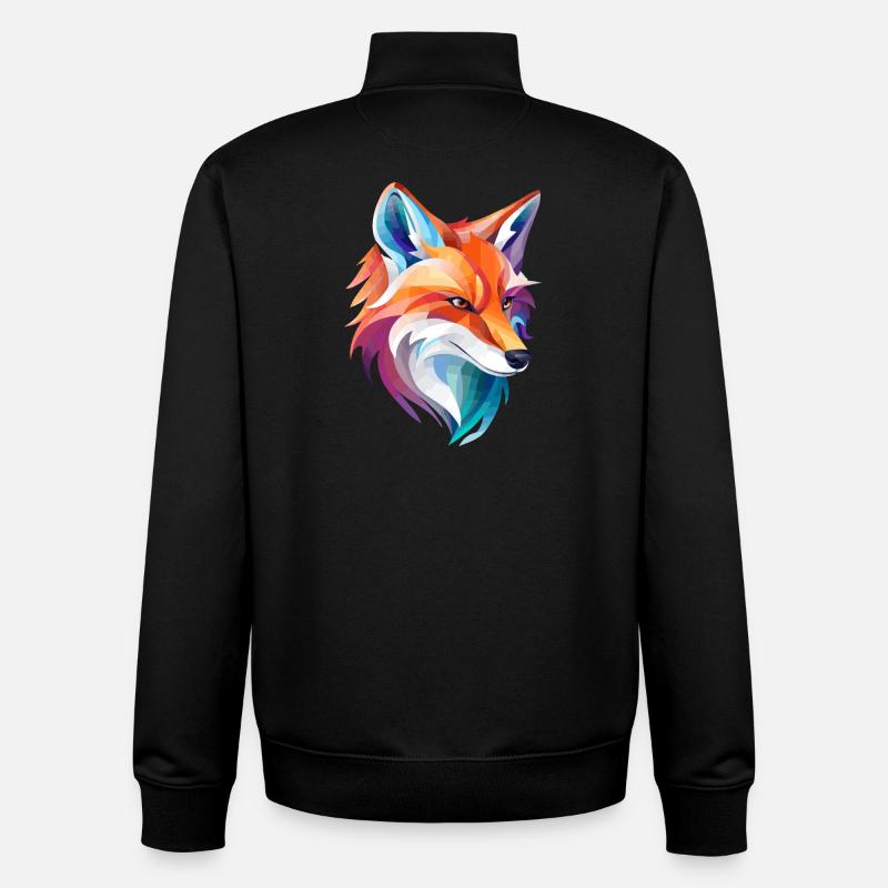 Fuchs Design - Unisex Organic Zip Sweatshirt von Stanley/Stella - Schwarz