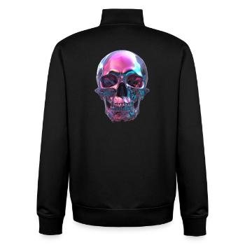 chromatischer Schädel - Unisex Organic Zip Sweatshirt von Stanley/Stella - Schwarz - Hinten - AI Model Male 185 light (185cm)