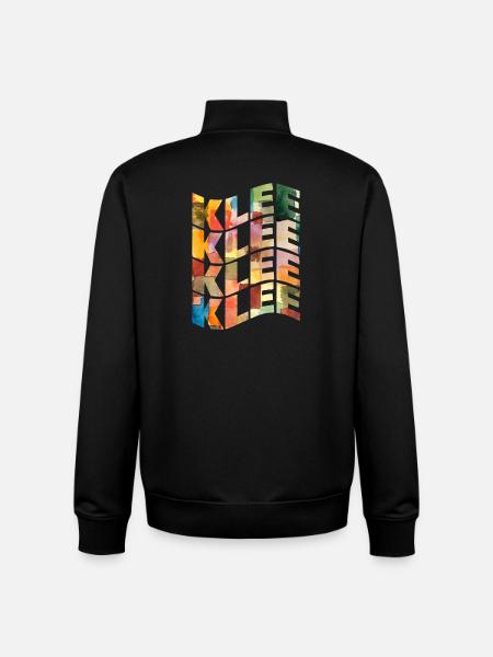 Paul Klee text wave effect t-shirt - Unisex Organic Zip Sweatshirt by Stanley/Stella - black