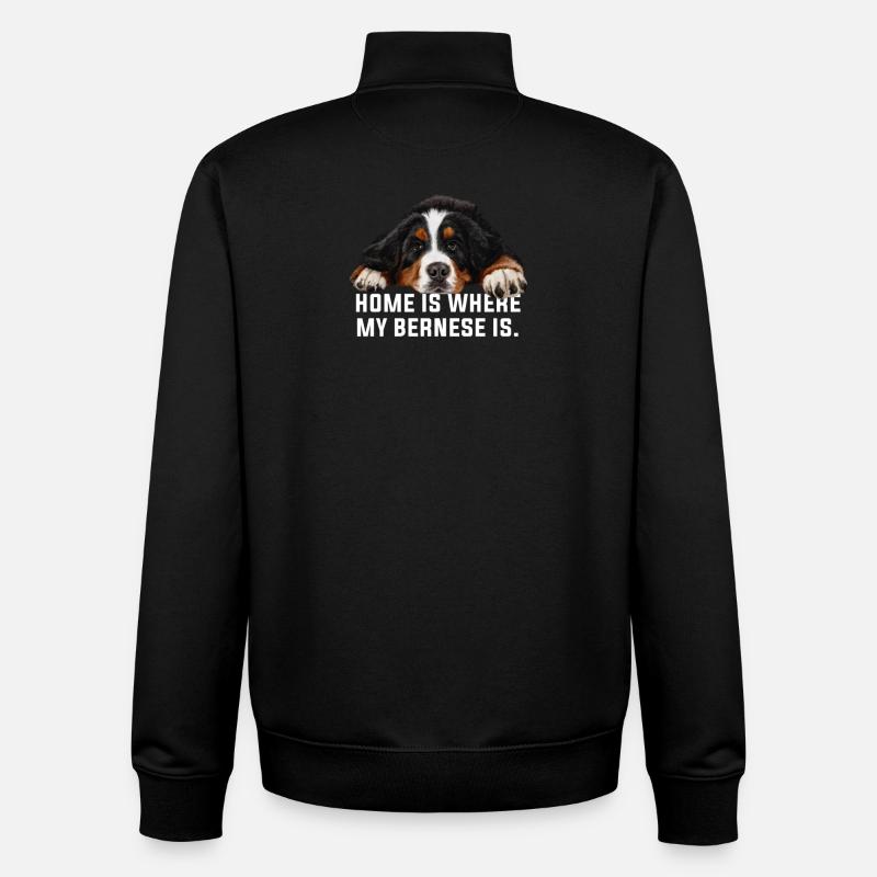 Bernese mountain dog - Unisex Organic Zip Sweatshirt by Stanley/Stella - black