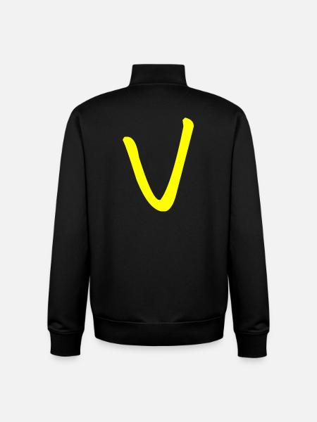 Buchstabe V - Unisex Organic Zip Sweatshirt von Stanley/Stella - Schwarz