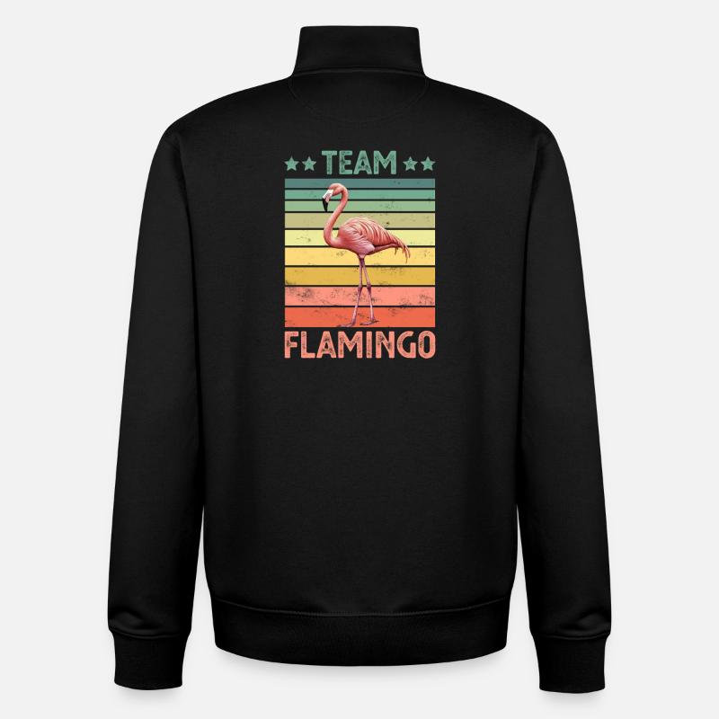 Flamingo - Unisex Organic Zip Sweatshirt von Stanley/Stella - Schwarz