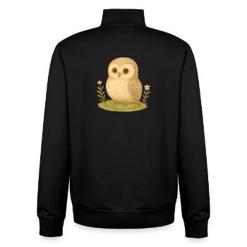 Nordischer Wald - Eule - Unisex Organic Zip Sweatshirt von Stanley/Stella - Schwarz - Hinten - AI Model Male 185 light (185cm)