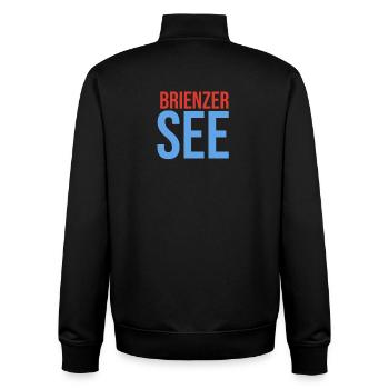 Brienzersee Souvenir - Unisex Organic Zip Sweatshirt von Stanley/Stella - Schwarz - Hinten - AI Model Male 185 light (185cm)