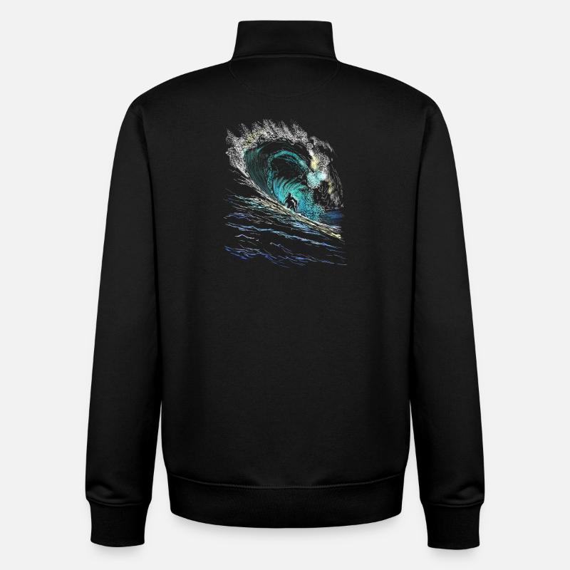 Surfer - Unisex Organic Zip Sweatshirt von Stanley/Stella - Schwarz