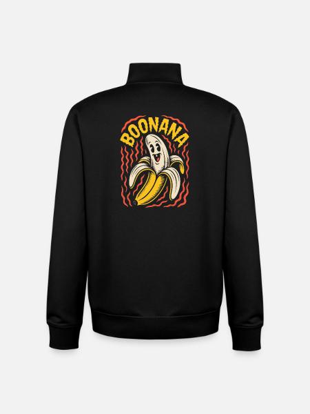 Lustige Boonana Ghost Banane - Unisex Organic Zip Sweatshirt von Stanley/Stella - Schwarz