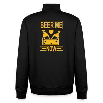Bière-moi maintenant - Sweat zippé unisexe en coton bio Stanley/Stella - noir - Dos - AI Model Male 185 light (185cm)